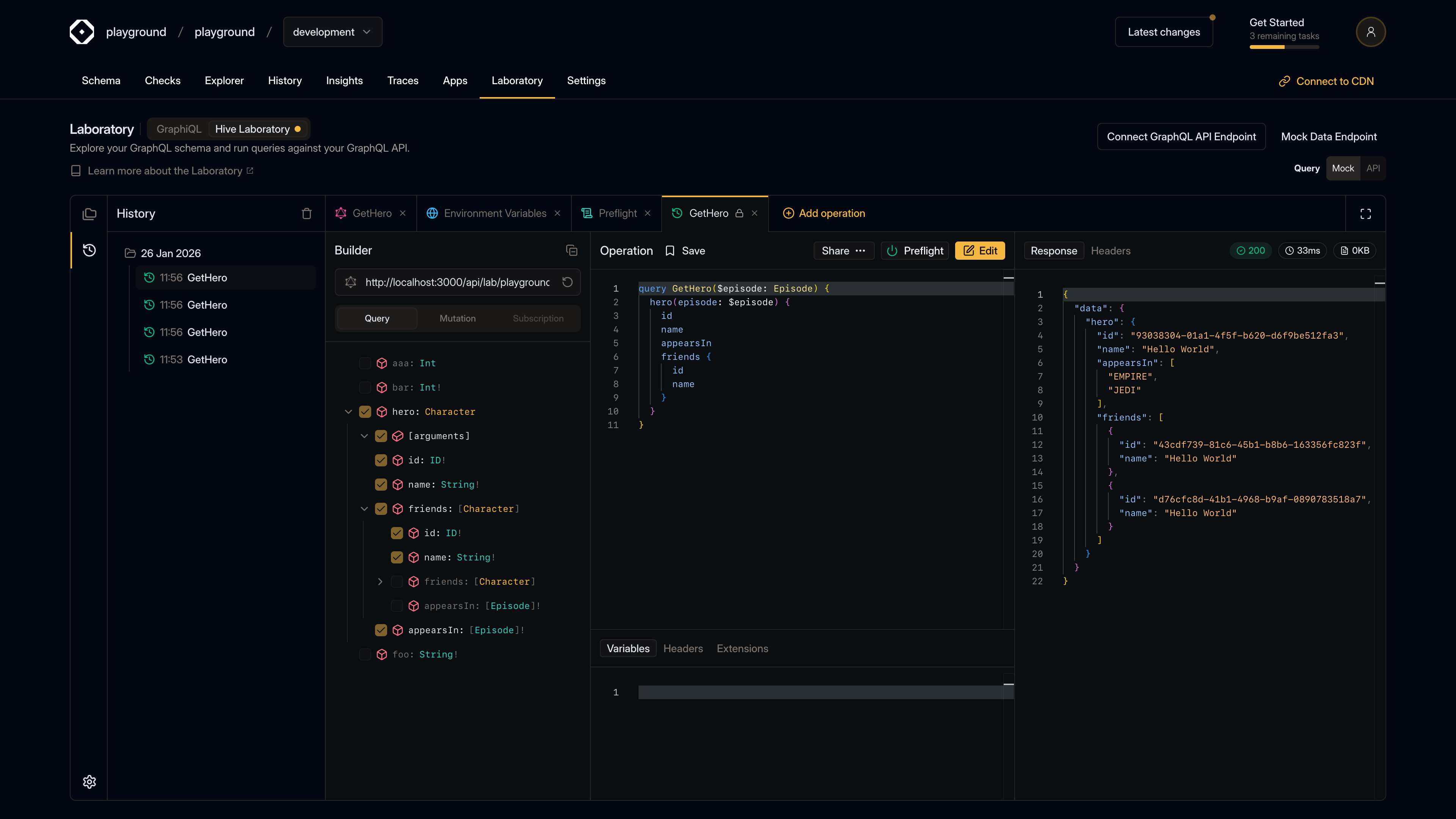 History